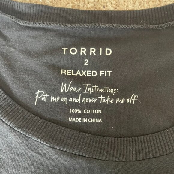 Torrid Ying Yang Relaxed fit cotton crew Neck Graphic tshirt size 2x - Picture 2 of 5